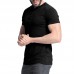 Men T  shirts V Neck Casual Short Sleeve Slim Fitted Blouse Short Sleeve with Buttons Outdoor Hiking