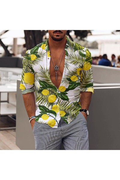 Men's printed short sleeve shirt HE1010-03-03