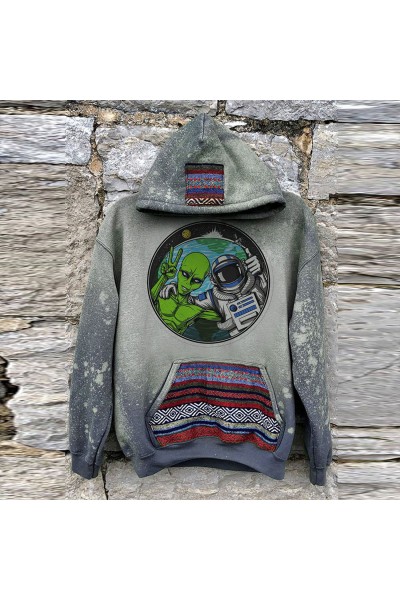 Men's skull hooded top HE1402-03-03