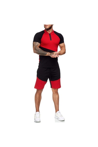 Casual Sports Short Sleeve Set Quick Drying Breathable Fitness Running Sports T  Shirts Sports Shorts Loose Short Men Sport Wear