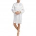 Mens Comfy Long Sleeve Silk Satin Pajama Bathrobe Sleepwear Home Robe