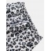 Mens Casual Animal Print Patchwork Elastic Waist Pants