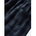 Mens Casual Retro Plaid Bottoms Ankle  Length Pants