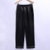 Men Thin Summer Faux Silk Sleep Pants Home Casual Loose Sleepwear